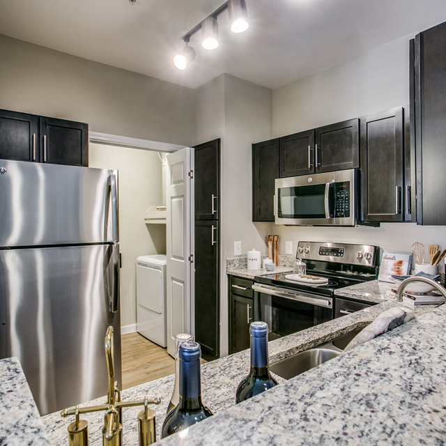 The Gael - fully equipped kitchen with marble countertops